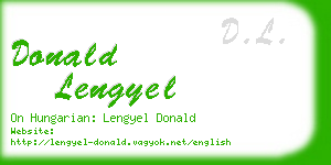 donald lengyel business card